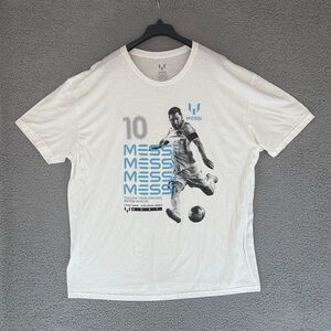 Messi Dream Follower Mens 3XL White short sleeve Graphic T-Shirt pullover soccer